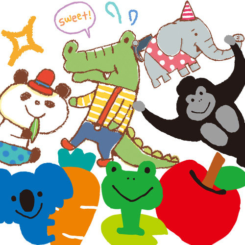 png卡通素材图片 免扣透明png 超可爱韩版萌萌手账小动物儿童素材