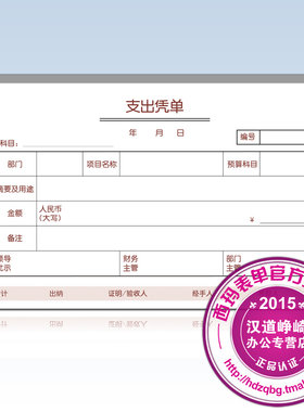 支出财务单据用友10本包邮