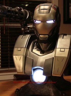 sideshow king arts 1:1 钢铁侠战争机器半胸像 雕像半身像现货