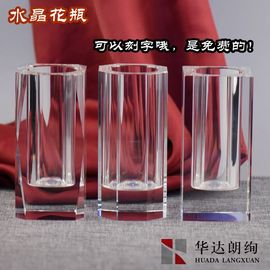 水晶花瓶摆件现代时尚，简约现代家居客厅，装饰品大号花瓶玫瑰花