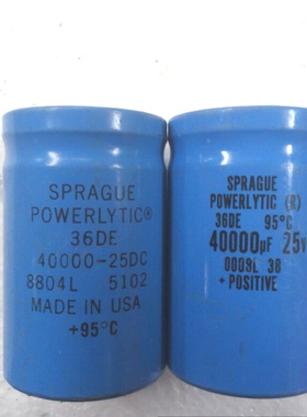 美国思碧（化工） SPRAGUE 36DE系列 25V 40000UF 螺丝脚电容