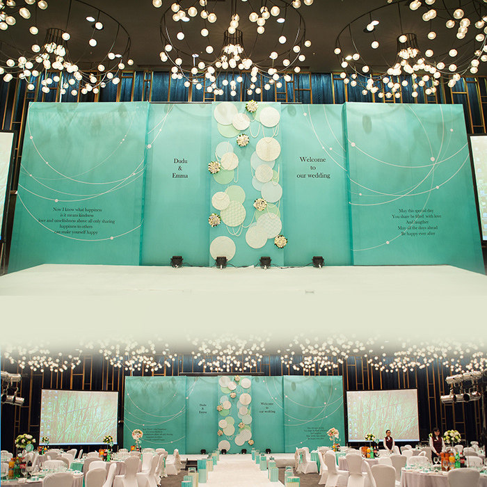 蒂夫尼蓝婚礼舞台背景设计签到 高档结婚蓝色背景舞台迎宾墙设计|msdalam kategori 商务/设计服务, 设计服务, 其它设计服务 - dari Buy2taobao.com untuk memberikan perkhidmatan ejen Taobao profesional membeli