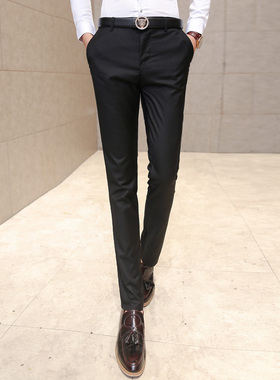 男装修身型西装裤夏秋季长裤商务裤子薄款正装西裤青年男士休闲裤