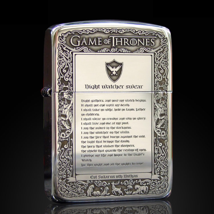 ZIPPO原装正品打火机 纯银23号 冰与火之歌 专柜正版 限量珍藏版