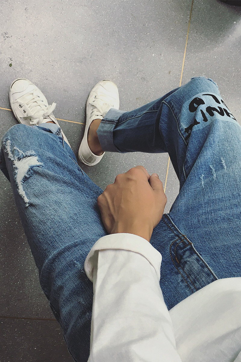 Jeans pour adolescent pieds Slim BWXD pour automne - Ref 1485110 Image 6