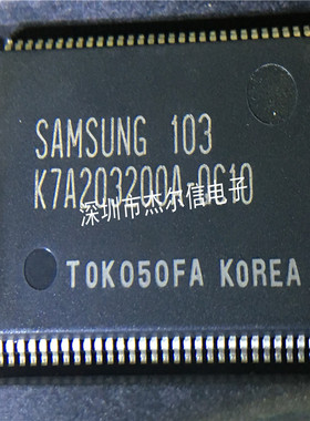 K7A203200A-QC10 K7A203200A SAMSUNG QFP-100 进口原装 可直拍