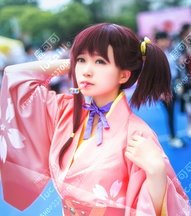 双马尾假发动漫cos送丝带