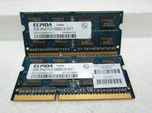 笔记本内存 尔必达 1333 PC3 10600S DDR3