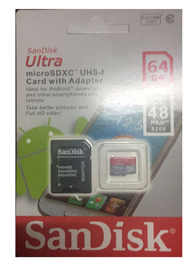 闪迪64g内存卡tf卡 micro存储sd卡64g tf 64g手机内存卡8G