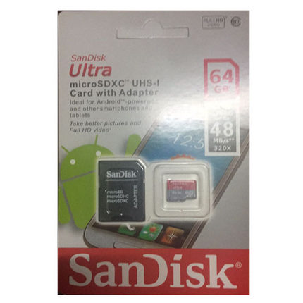 闪迪64g内存卡tf卡 micro存储sd卡64g tf 64g手机内存卡8G