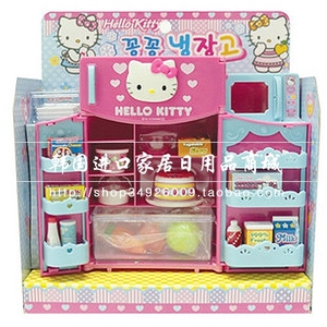韩国进口HelloKitty冰箱玩具过家家类玩具仿真冰箱微波炉家居玩具