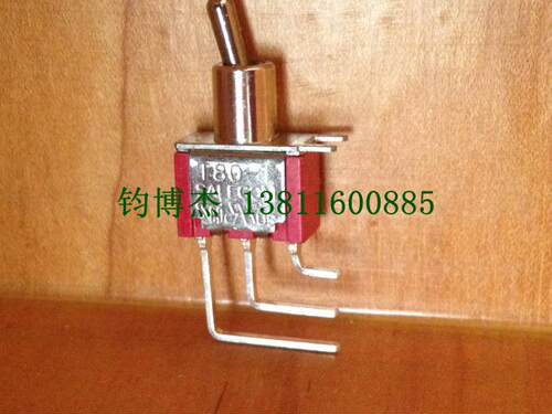 台湾进口SH原装正品T80-T钮子开关 T8019L侧弯 3脚2档摇头开关