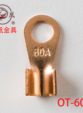 展握牌 国标开口铜线耳60A 铜鼻子铜接线耳接线端子 一只价