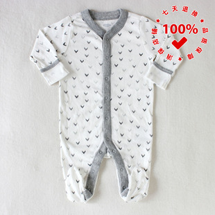 正品OLD NAVY老海军黑白款箭头幼儿连体衣长款包屁爬服纯棉哈衣