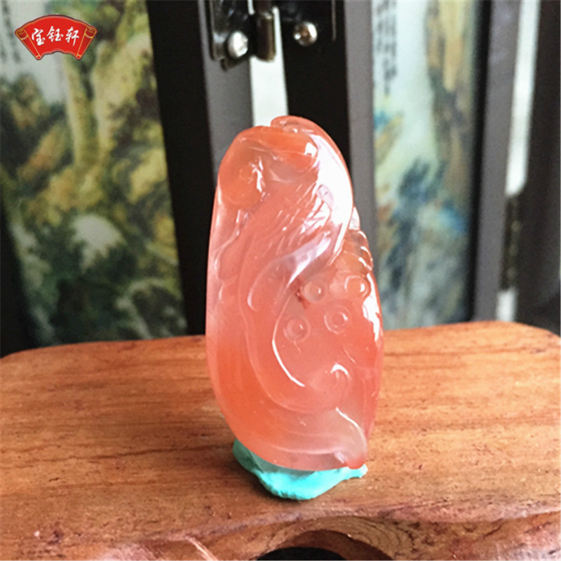 四川南红玛瑙喜上眉梢吊坠玉石