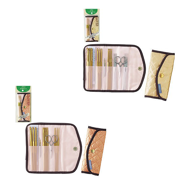 绝版 日本进口Clover可乐工具  金色银色钩针组套装  43-205 /305