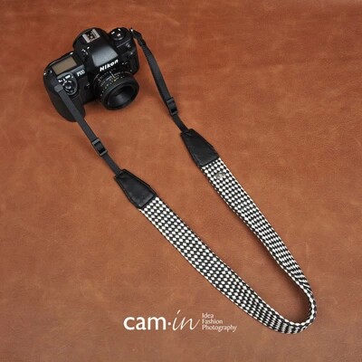 cam-in黑白方块单反通用型肩带