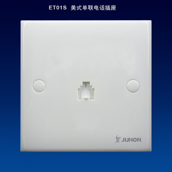 ¿¡ÀÊ¿ª¹Ø²å×ùÕýÆ·-EϵÁÐ EJÃÀʽµ¥Áªµç»°²å×ù£¨´ø±£»¤ÃÅ£© ET01S