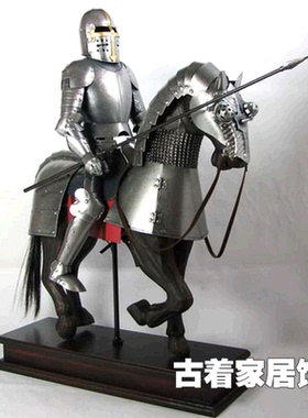 模型铁艺武士欧式风酒吧书房摆件