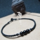 手工定制红绳黑绳手链脚绳脚链黑玛瑙925银平安扣男女情侣闺蜜