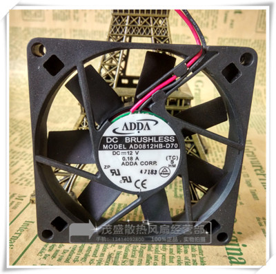 原装ADDA AD0812HB-D70 12V 0.18A 8CM 8015  双滚珠扇热风扇