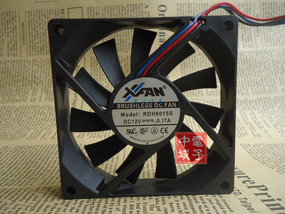 欣瑞联 8015 8CM 8厘米风扇 3针主板插头RDH8015S DC12V 0.17A