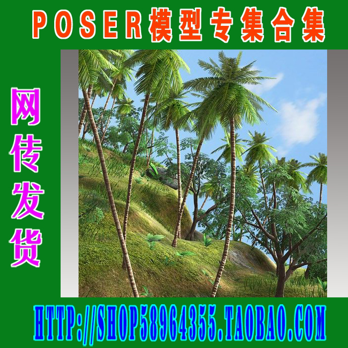 Poser模型场景——热带风光 RM_tropical集(3M-132)