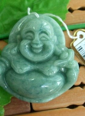 90497玉琳阁  实物拍 缅甸玉  天然A货翡翠大个厚装玉佛吊坠
