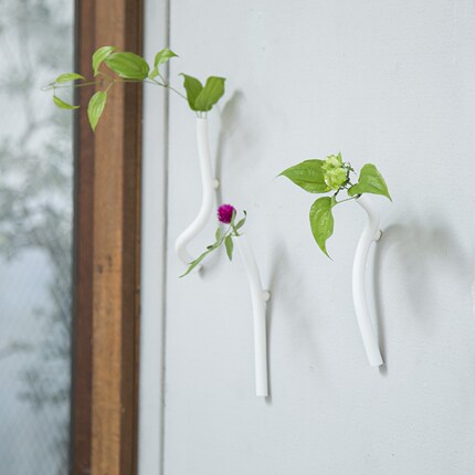 日本 Neo+ ILS系列  墙面磁铁吸附式花架 陶瓷花瓶