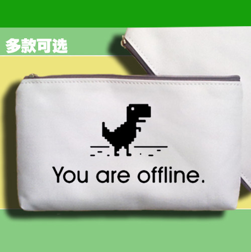 笔袋零钱手机包收纳袋新款谷歌网页404断网geek极客youareoffline