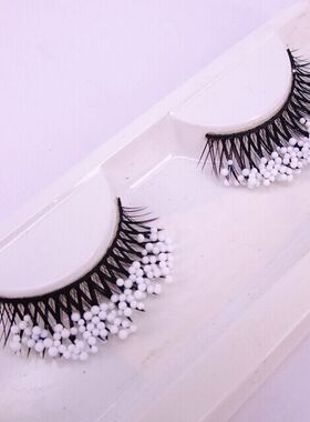 艺术舞蹈演出考试夸张艺术睫毛白色雪花雪泡A122