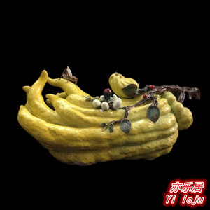 石湾公仔陶瓷佛手创意家居客厅博古架电视柜饰品摆件乔迁工艺礼品