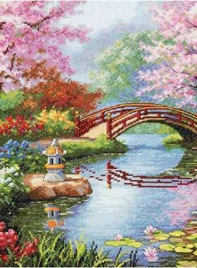 胡丽丽十字绣●法国DMC套件 DIM35313 日本公园 有精准印花印布