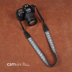 cam-in绣花系列民族风 单反数码照相机背带 微单摄影肩带cam8409