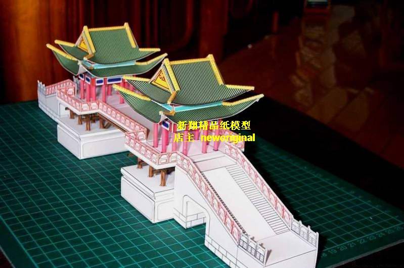 【新翔精品纸模型】中国古代拱桥建筑模型 中国传统桥梁建筑模型