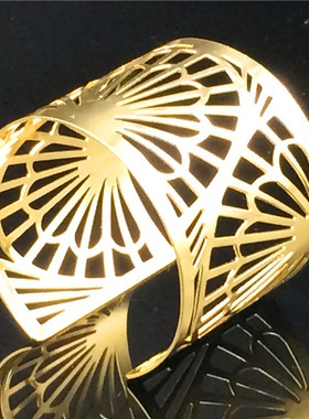 金色夸张复古欧美风夜店手镯