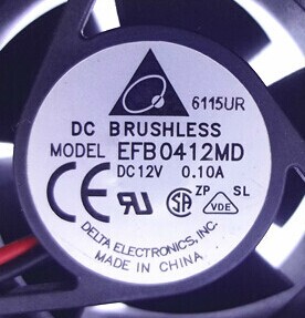 原装台达 EFB0412MD 4020 12V 0.10A 2线 服务器交换机散热 风扇