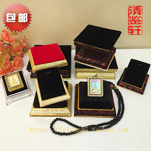 泰国供台佛牌用品上下层底座防尘放收纳盒四面姐姐桌台架垫子包邮