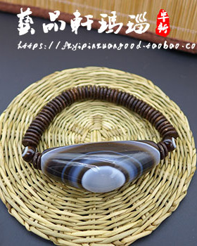 白色天眼缠丝花纹手串新品包邮