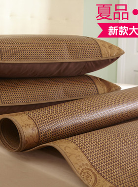 藤席凉席 2*2.2 200*220可折叠席子 1.5米三件套1.8*2.2m加厚秒杀