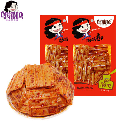 邬辣妈QQ脆皮35克×10包 Q弹豆干香干麻辣零食小吃熟食