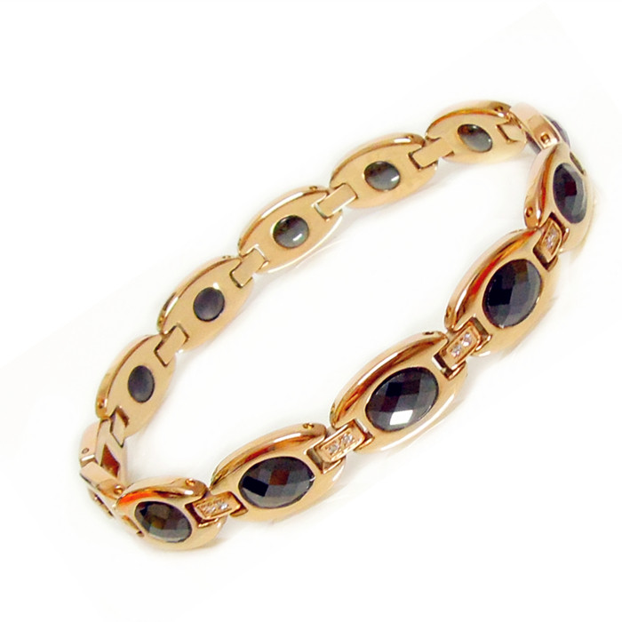 正品台湾手链koto 防辐射锗石 彩金宝石 蓝星石镶钻磁疗男女手链