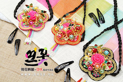 韩国原装进口新娘发饰/绣花发绳/韩式发带/正品/H-P03821