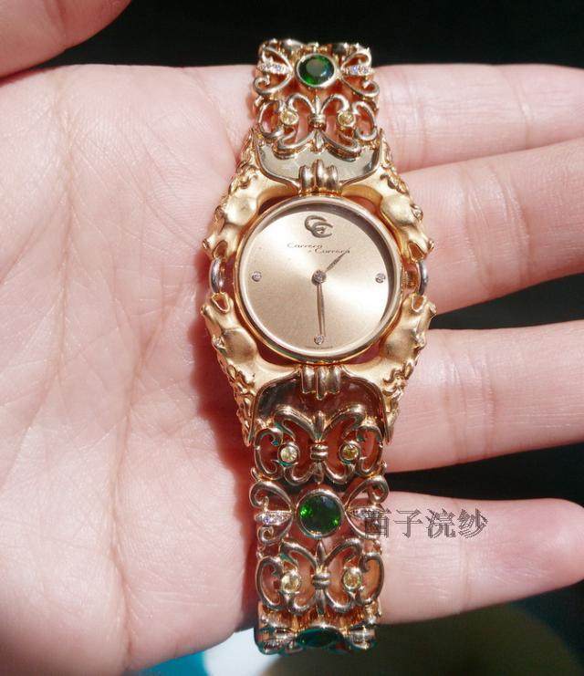 市价50万以上的收藏品 carrera卡雷拉18k金彩色宝石豹子手表