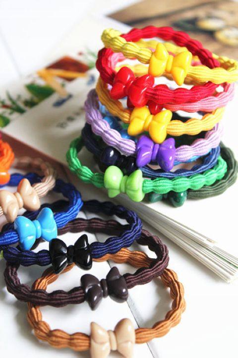 kknekki藕节多色选蝴蝶结发圈