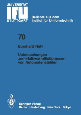 【预订】Untersuchungen Zum Halbwarmfliesspre...