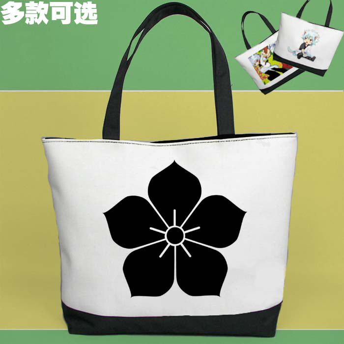 帆布包单肩包拎包日本战国武将明智光秀十兵卫桔梗花纯棉家徽家纹