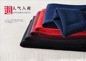 坦佐自制23年冬弹力针织罗马布拉毛加绒显瘦外穿打底小脚裤女包邮