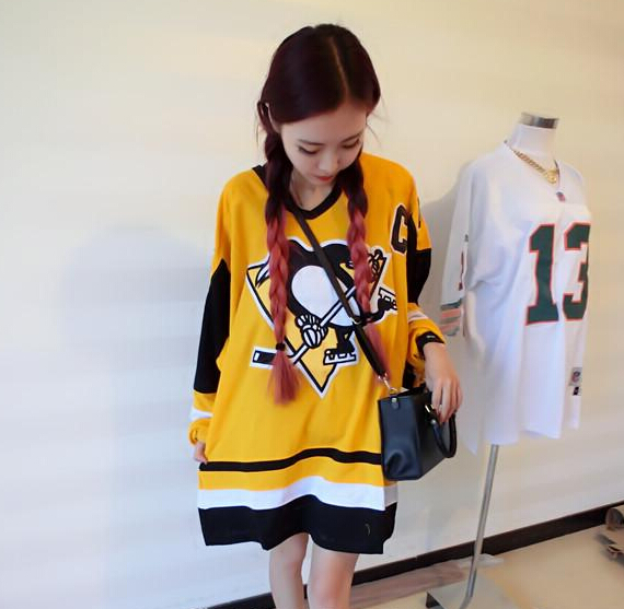 2017原宿风大牌冰球球服字母数企鹅球服超宽松卫衣棒球服|msdalam kategori Butik wanita / wanita, sweater/Fleece - dari Buy2taobao.com untuk memberikan perkhidmatan ejen Taobao profesional membeli