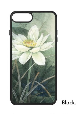 适用于iPhone绿色荷叶白色荷花Xr手机壳max保护套678plus硅胶11